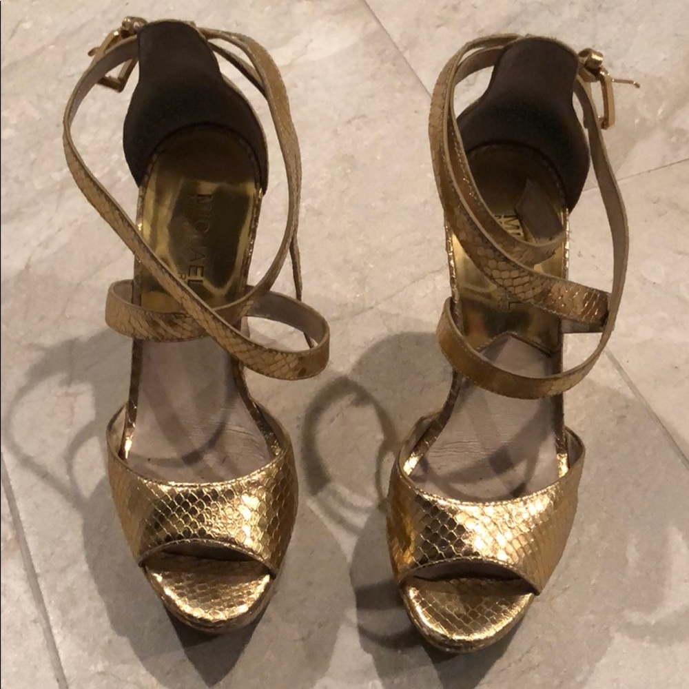Michael Kors Gold Platform Wedge
